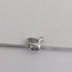 Silver Peacock‎ Charm for Pandora Style Bracelet